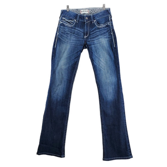 Ariat Denim - Ariat REAL Jeans Womens 30 XL Blue Denim Bootcut Stretch (30x36.5) Cowgirl